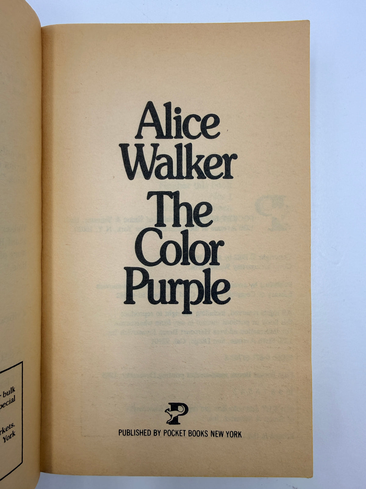 The Color Purple by Alice Walker, paperback