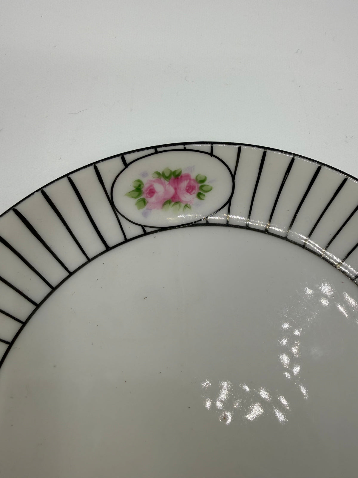 Nippon Pink Rose Floral Plate, 6”
