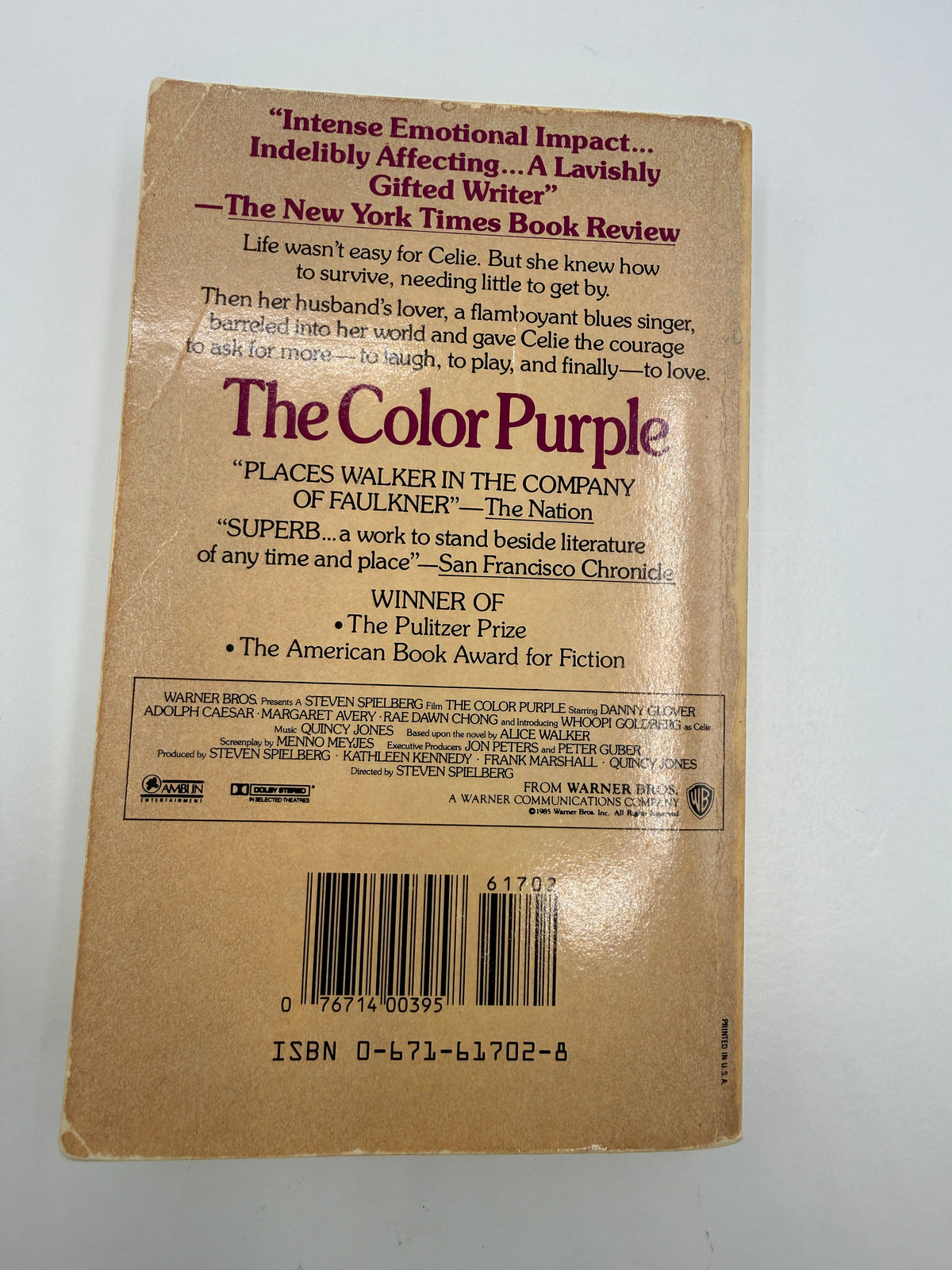 The Color Purple by Alice Walker, paperback