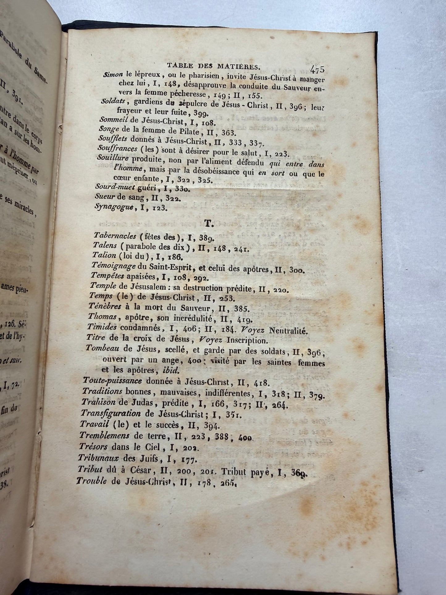 French Antique Book on the History of the Life of Jesus Christ