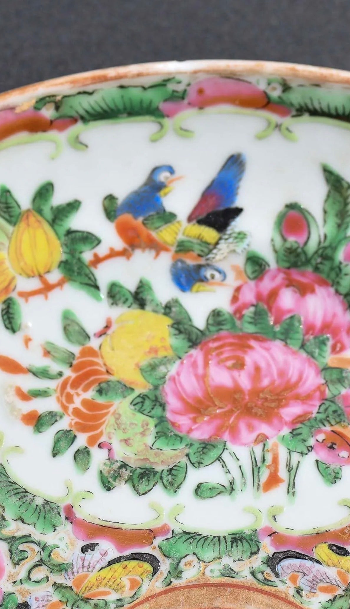 Rose Medallion Antique Plate, 8”