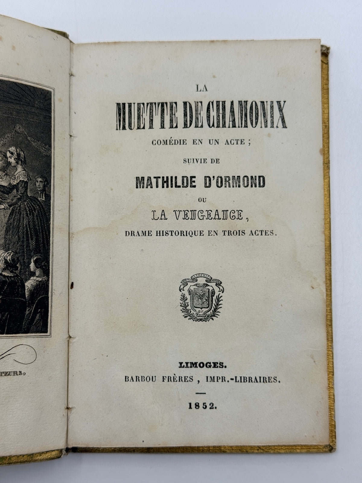 La Muette de Chamonix, French, 1852