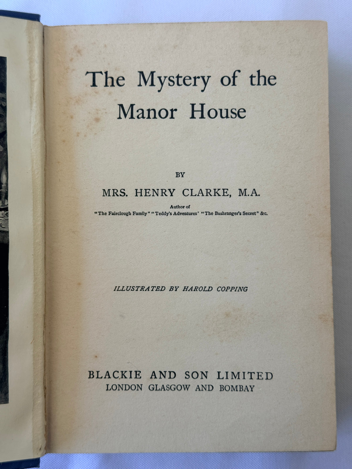 The Mystery of the Manor House by Mrs Henry Clarke