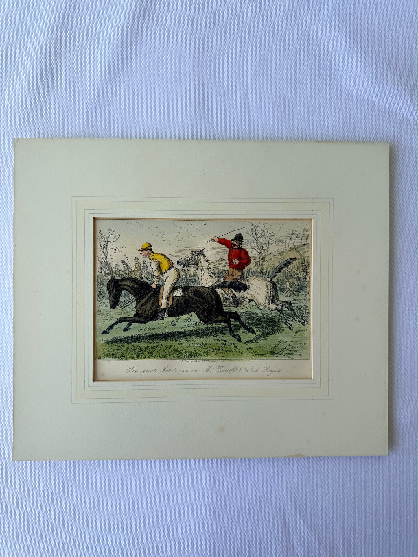 John Leech Equestrian Etching, 1850’s