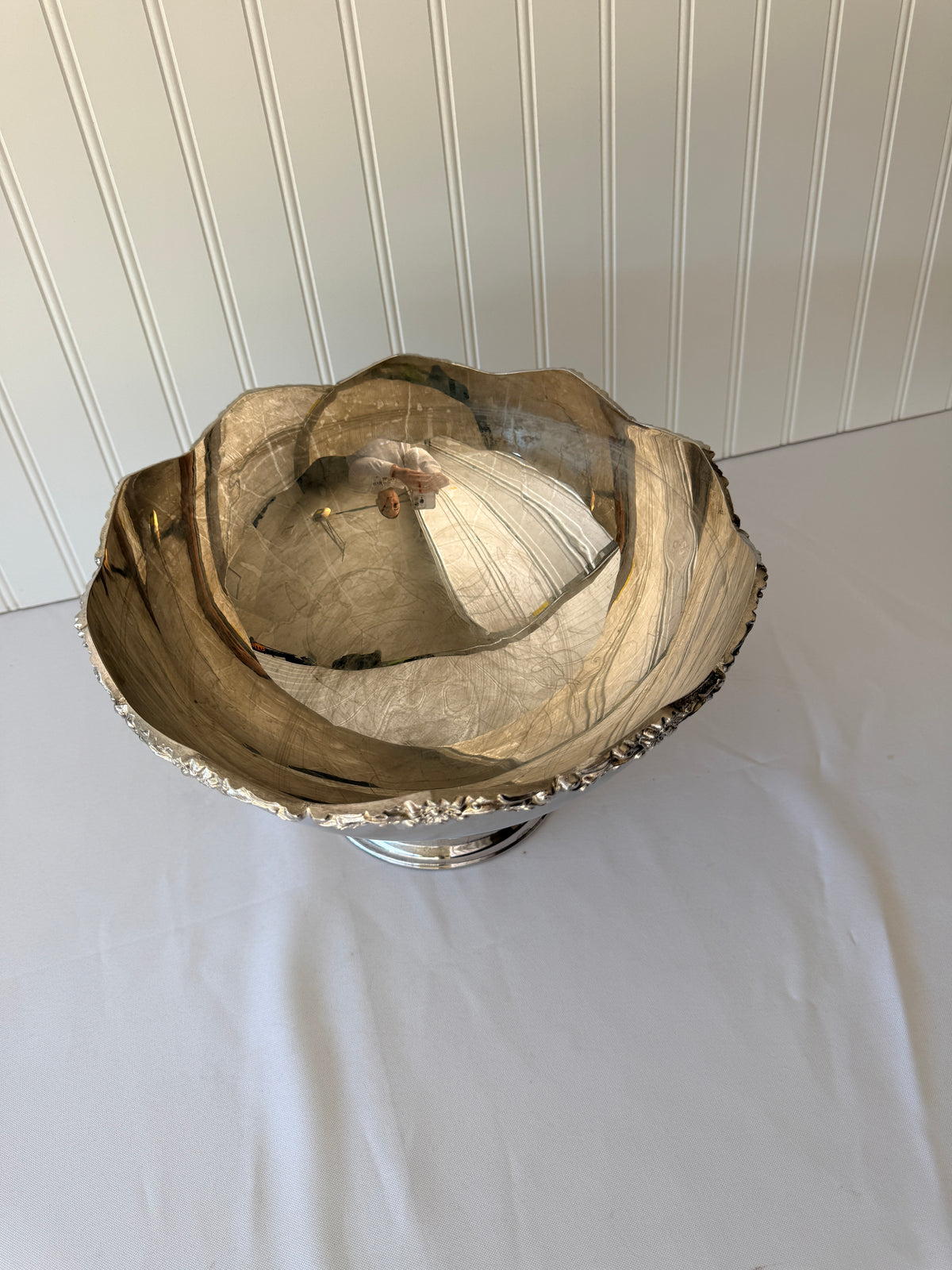 Vintage Silver Plated Pedestal Centerpiece Bowl