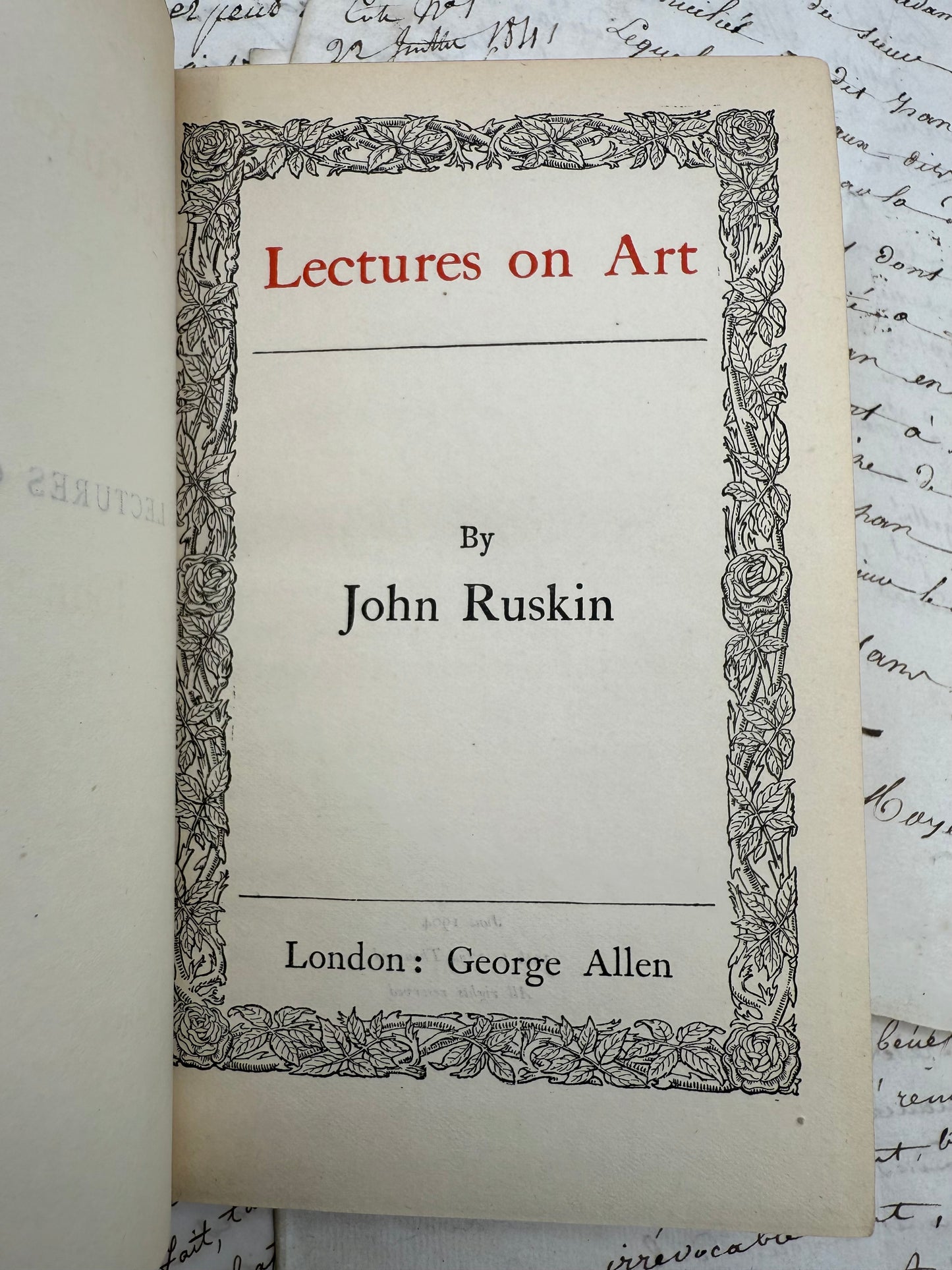 John Ruskin’s Lectures on Art, 1904