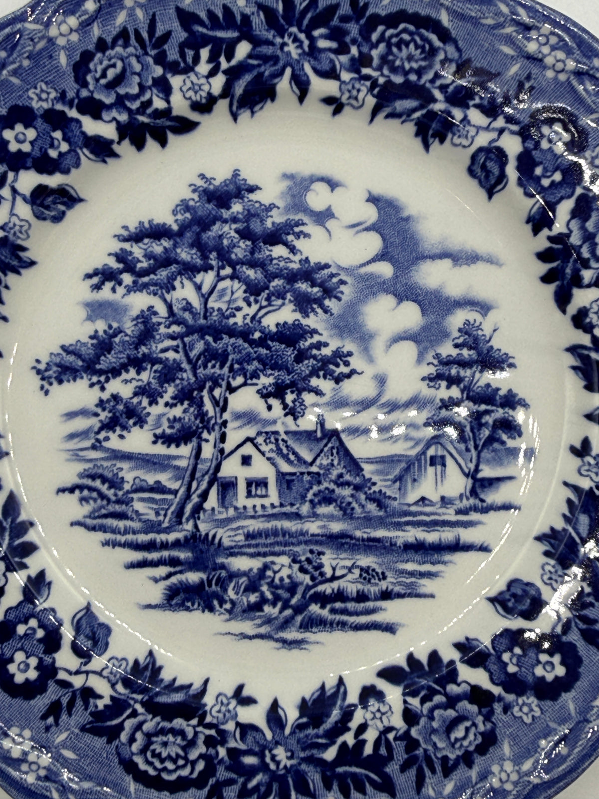 W H Grindley & Co Shaffordshire Blue & White Country Style Small Plate