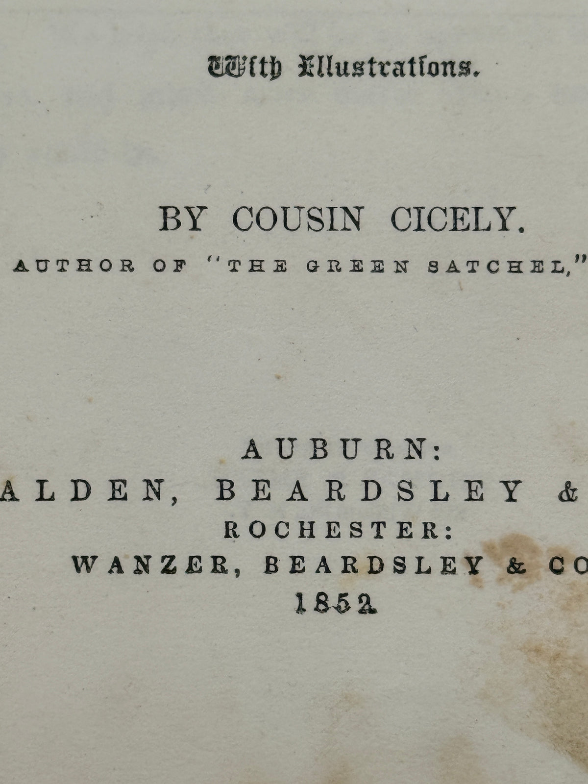 Silver Lake Stories: The Cornucopia by Cousin Cicely, 1852