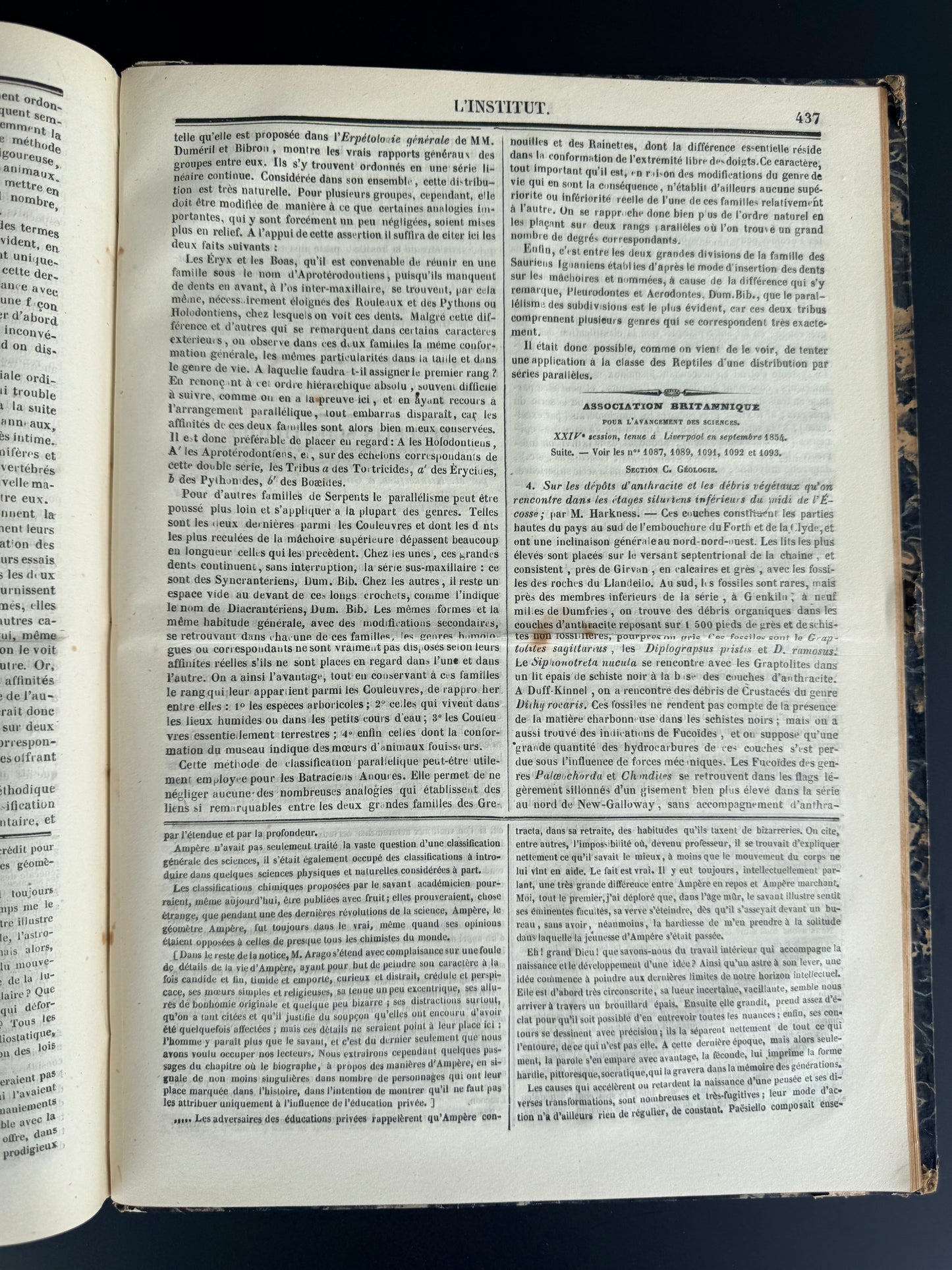Universal Journal of the Sciences and Learned Societies, French Journals, 1854