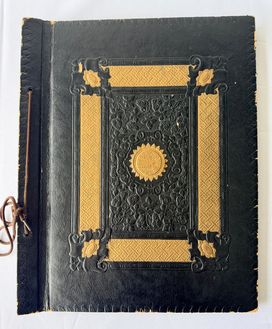 Vintage Faux Leather Decorative Album, 16.5”