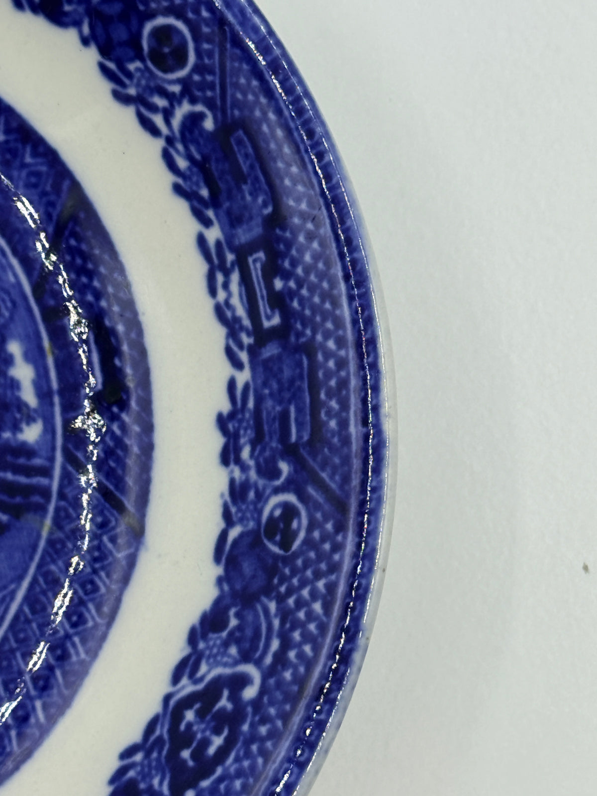 Blue Willow Small Blue & White English Plate