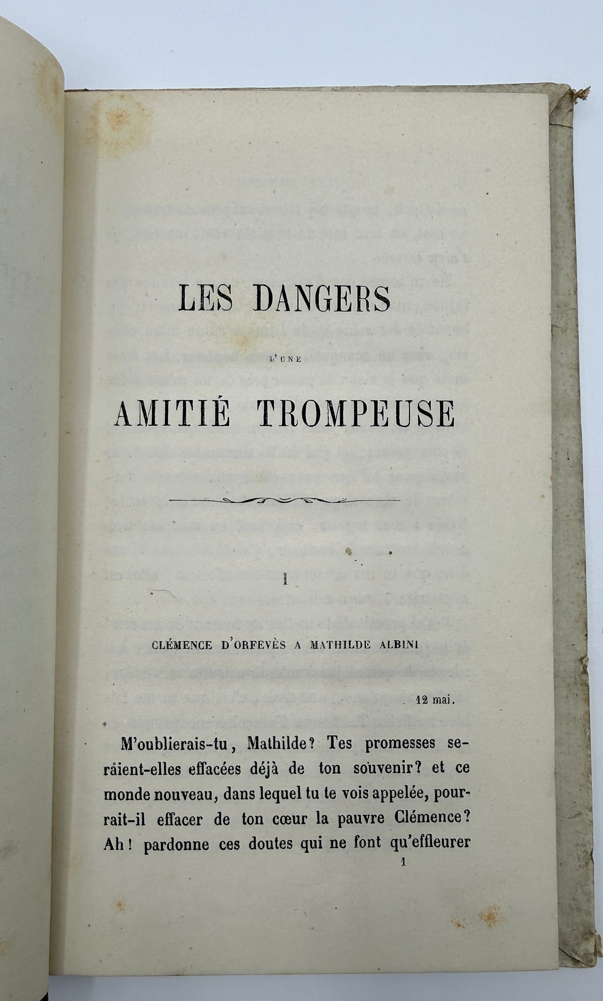 The Dangers of Deceptive Friendship, French Cartonnage Book