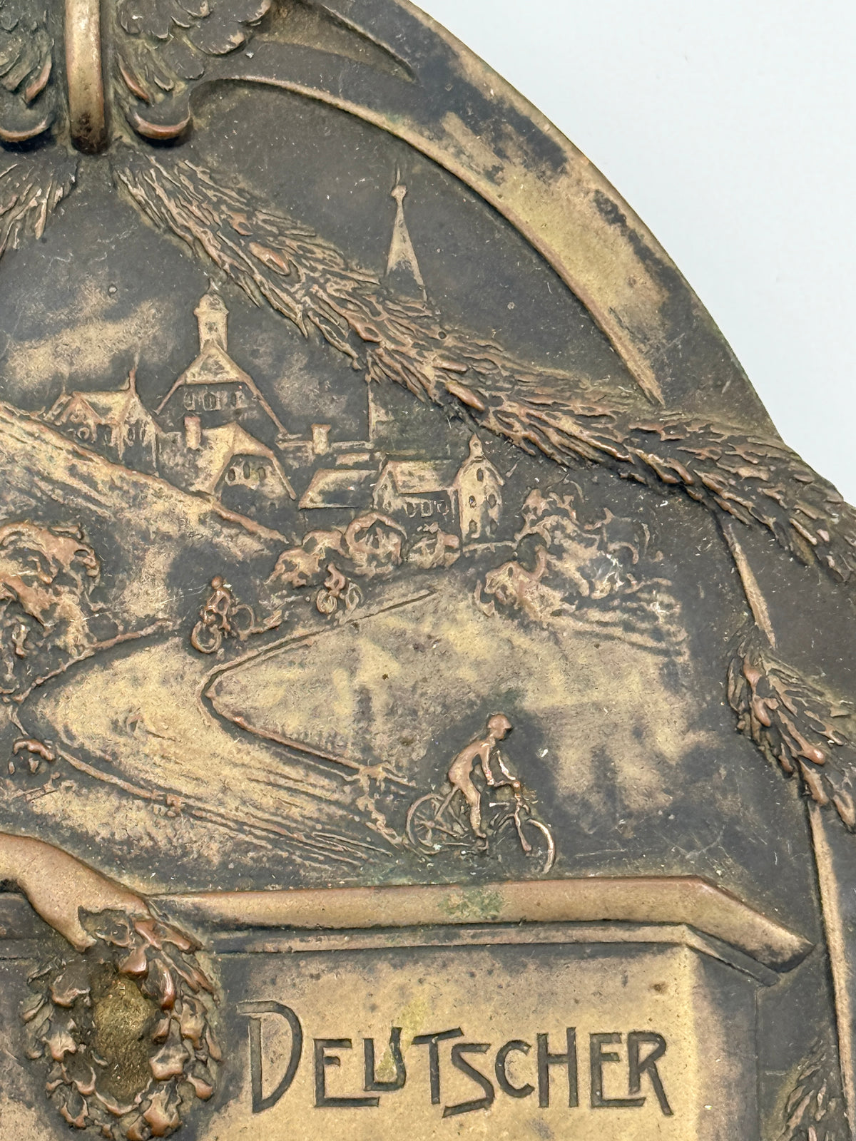 Antique German Cycling Medal, 1909, Deutscher Radfahrer-Bund