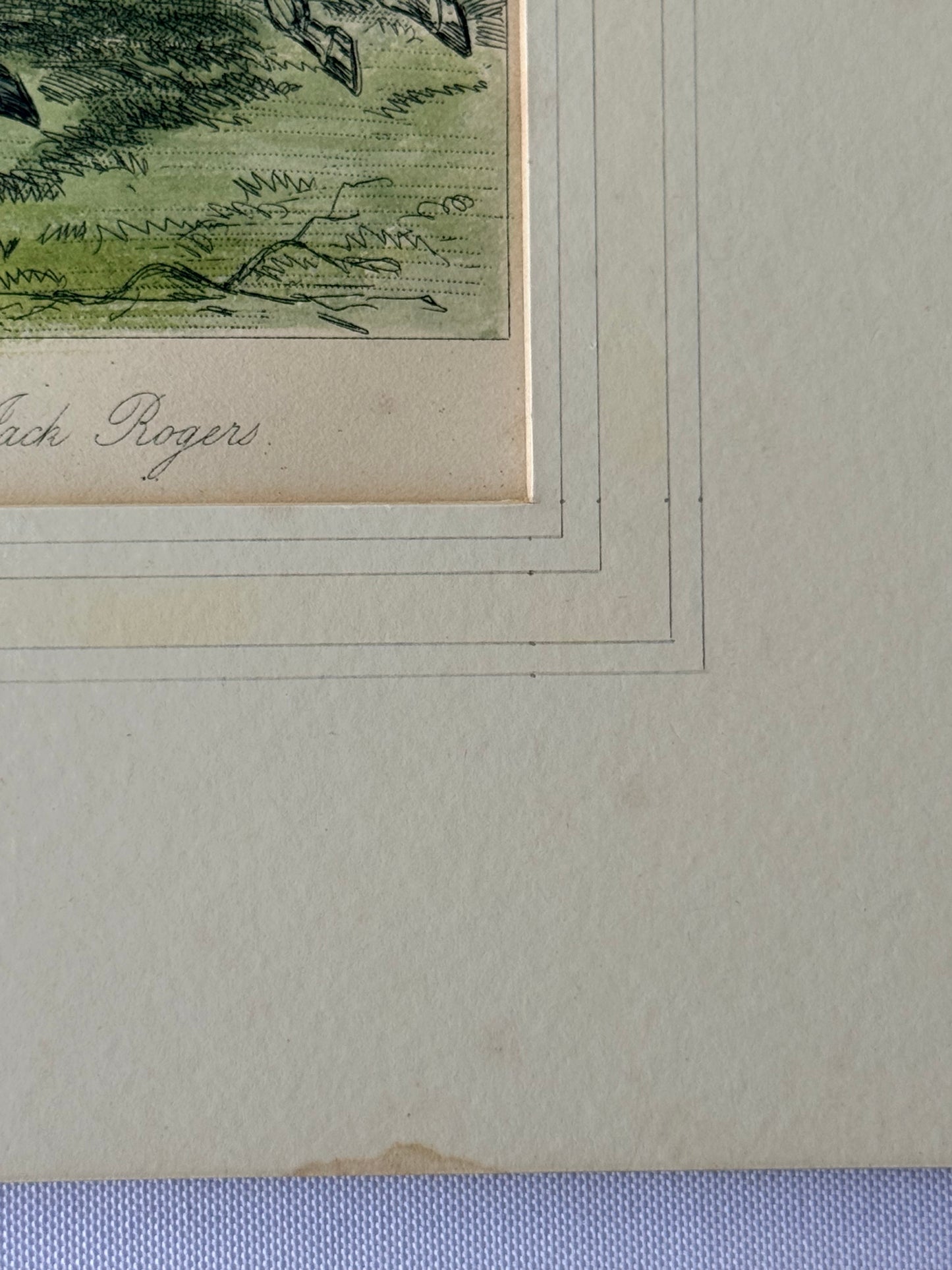 John Leech Equestrian Etching, 1850’s