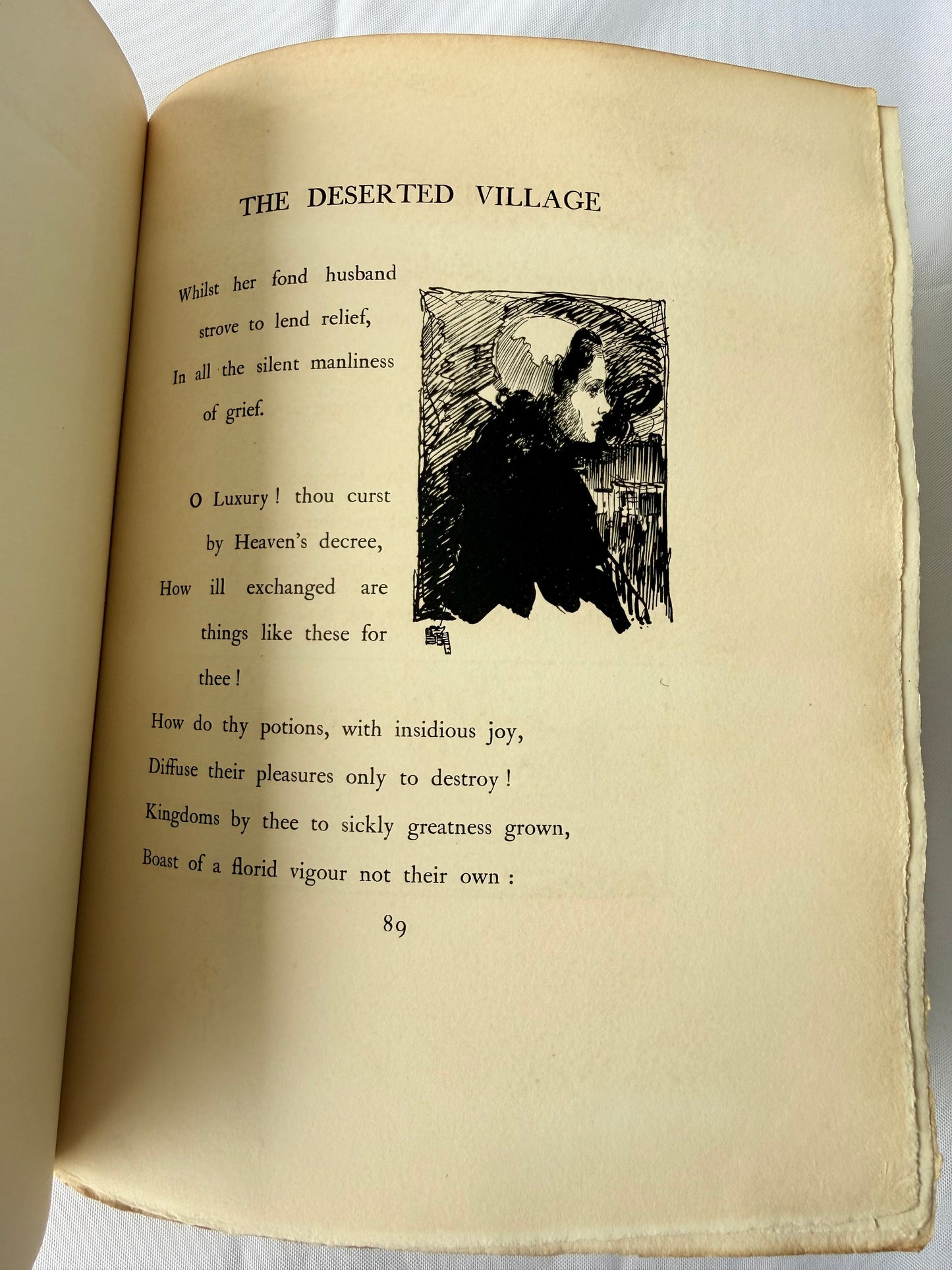 The Deserted Village by Oliver Goldsmith, Limited Edition, Fine Binding