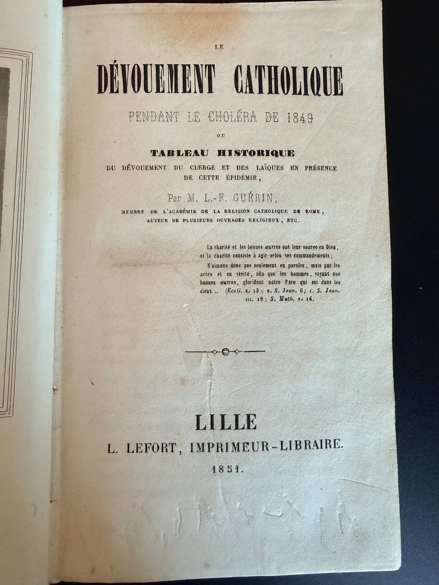 French Cartonnage Book on Catholic Topic, 1851