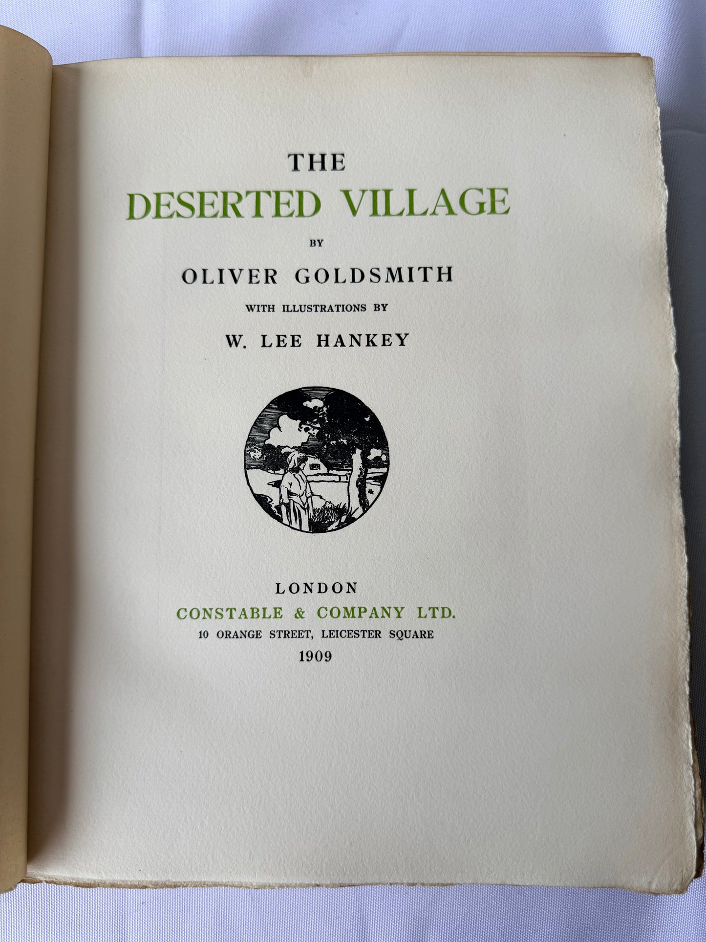 The Deserted Village by Oliver Goldsmith, Limited Edition, Fine Binding