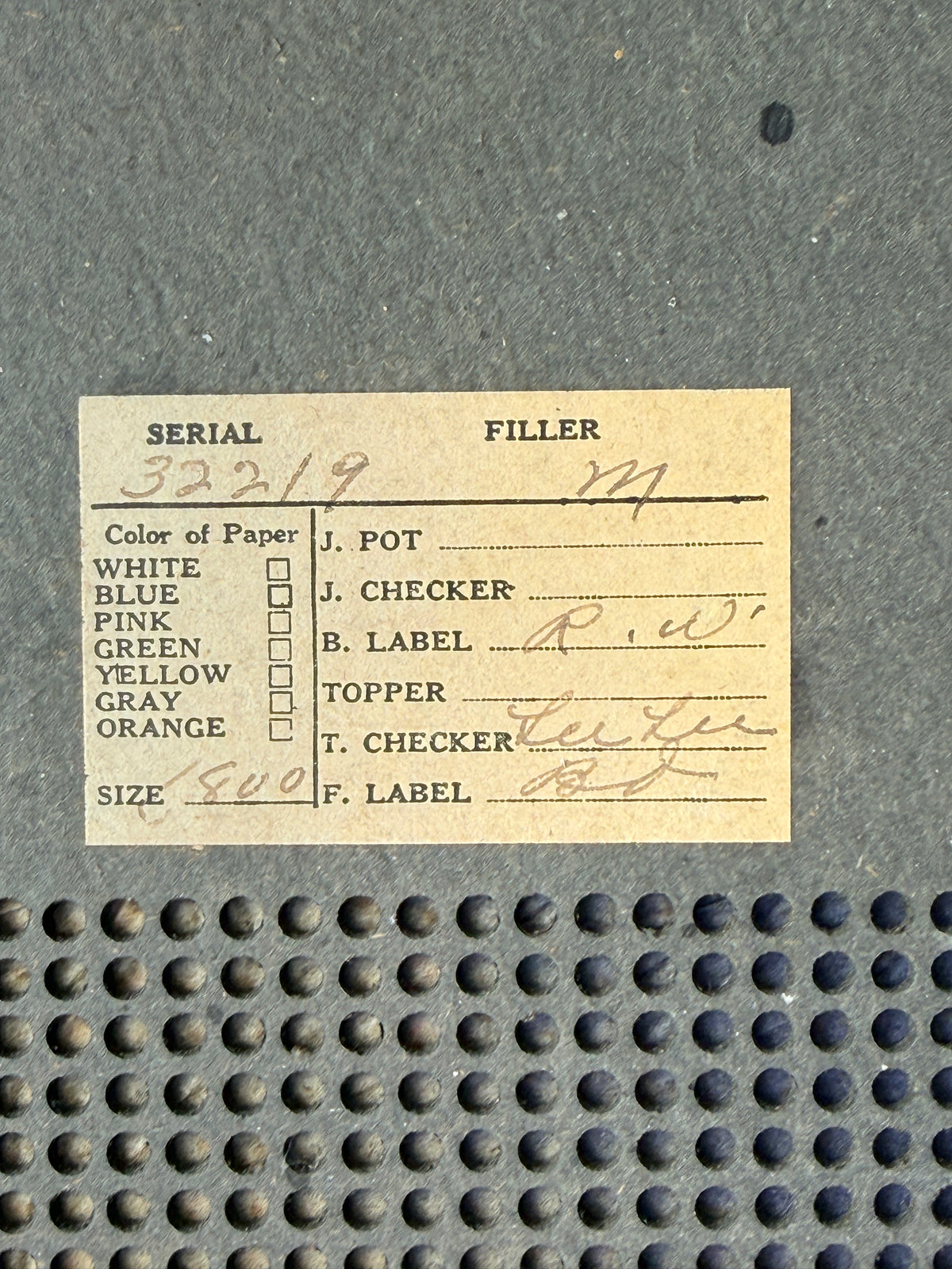 Lu-Lu Ticket Winner Vintage Punch Board