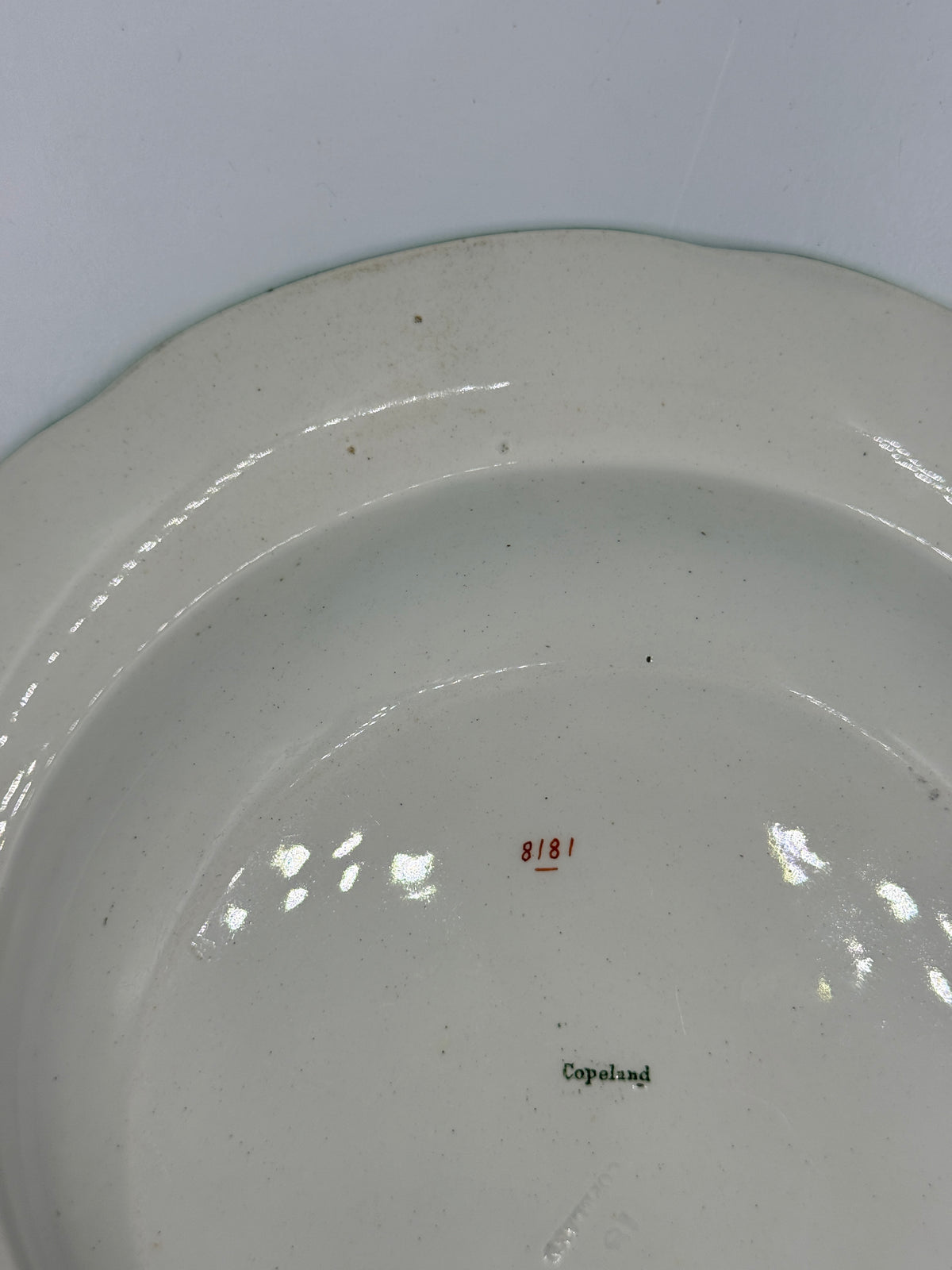 English Copeland Floral Dish, 9.75"