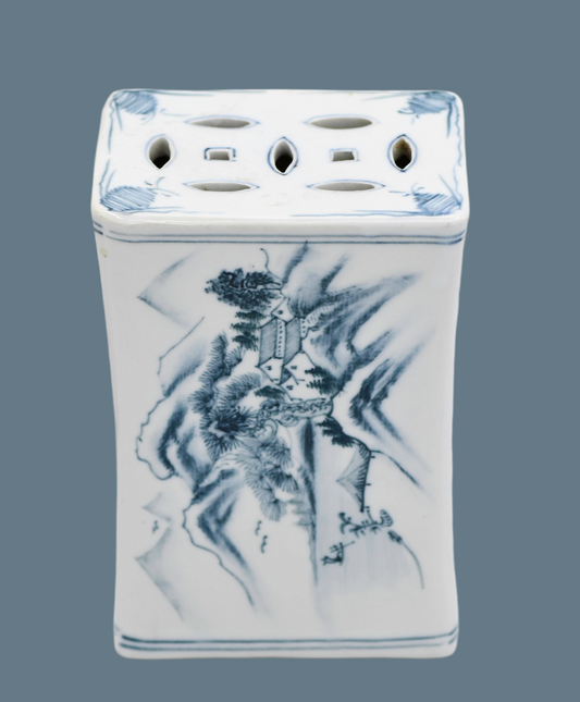 Blue and White Porcelain Pillow, China