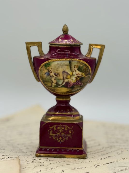 299- Ackermann & Fritze Small Urn, Royal Vienna Style