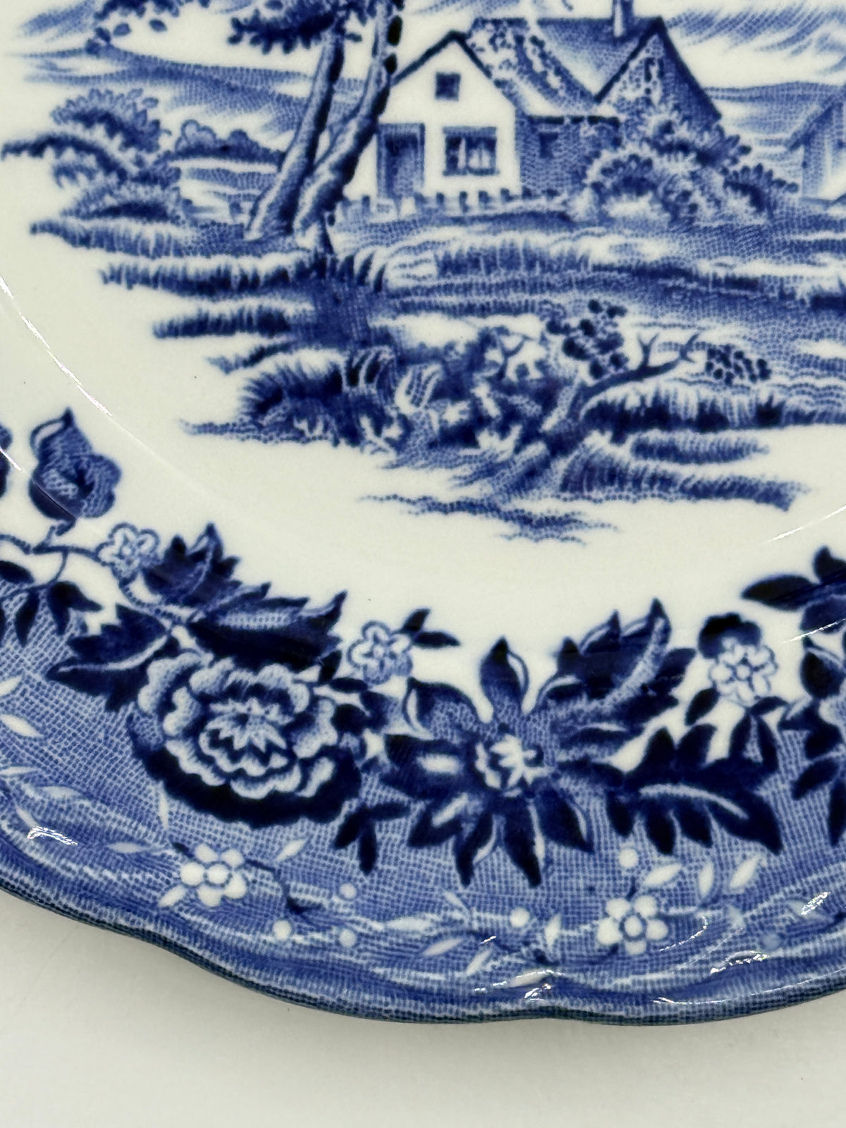W H Grindley & Co Shaffordshire Blue & White Country Style Small Plate