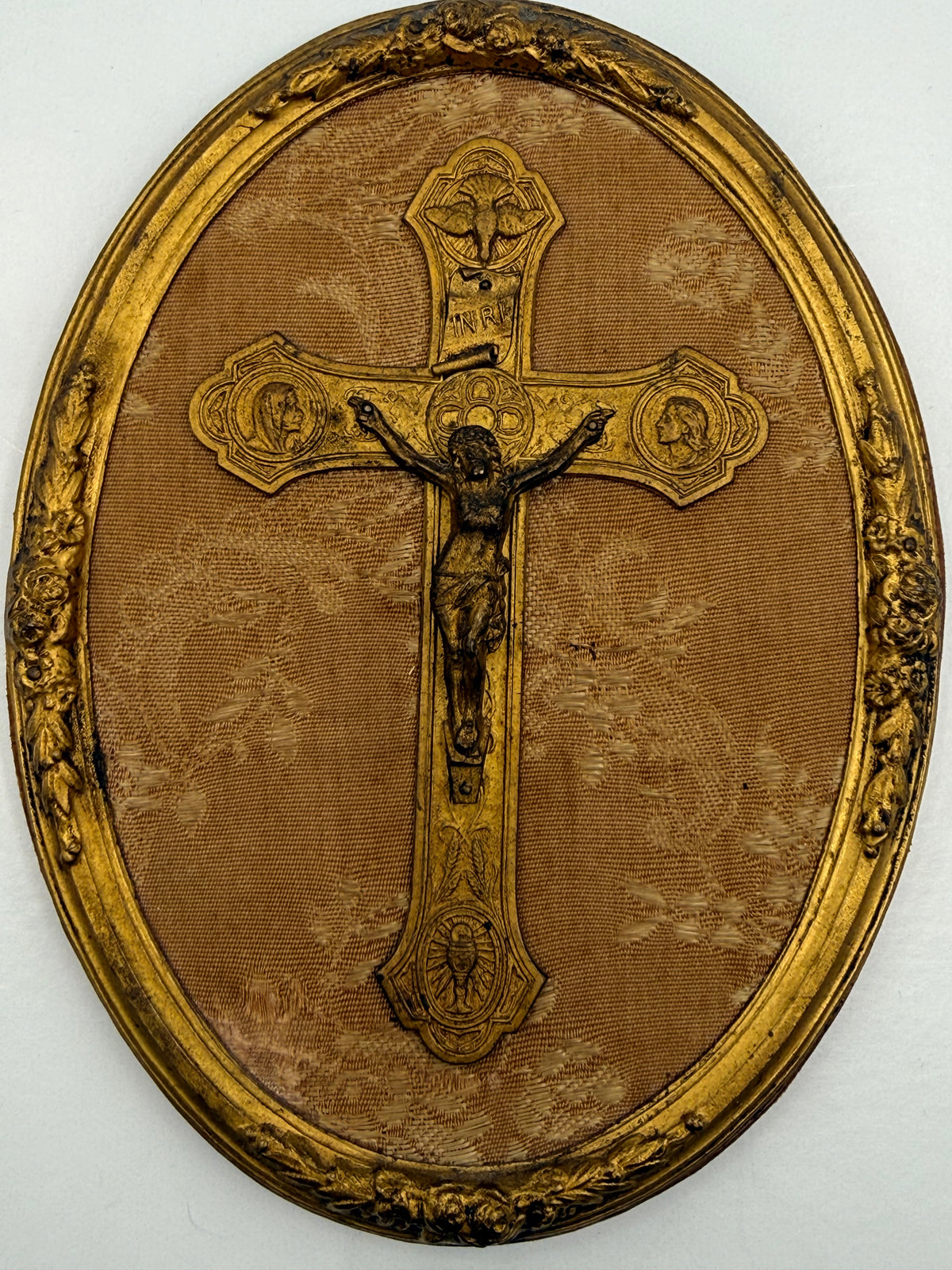 Bronze Style Religious Crucifix Wall Plaque, Christ Wall Art