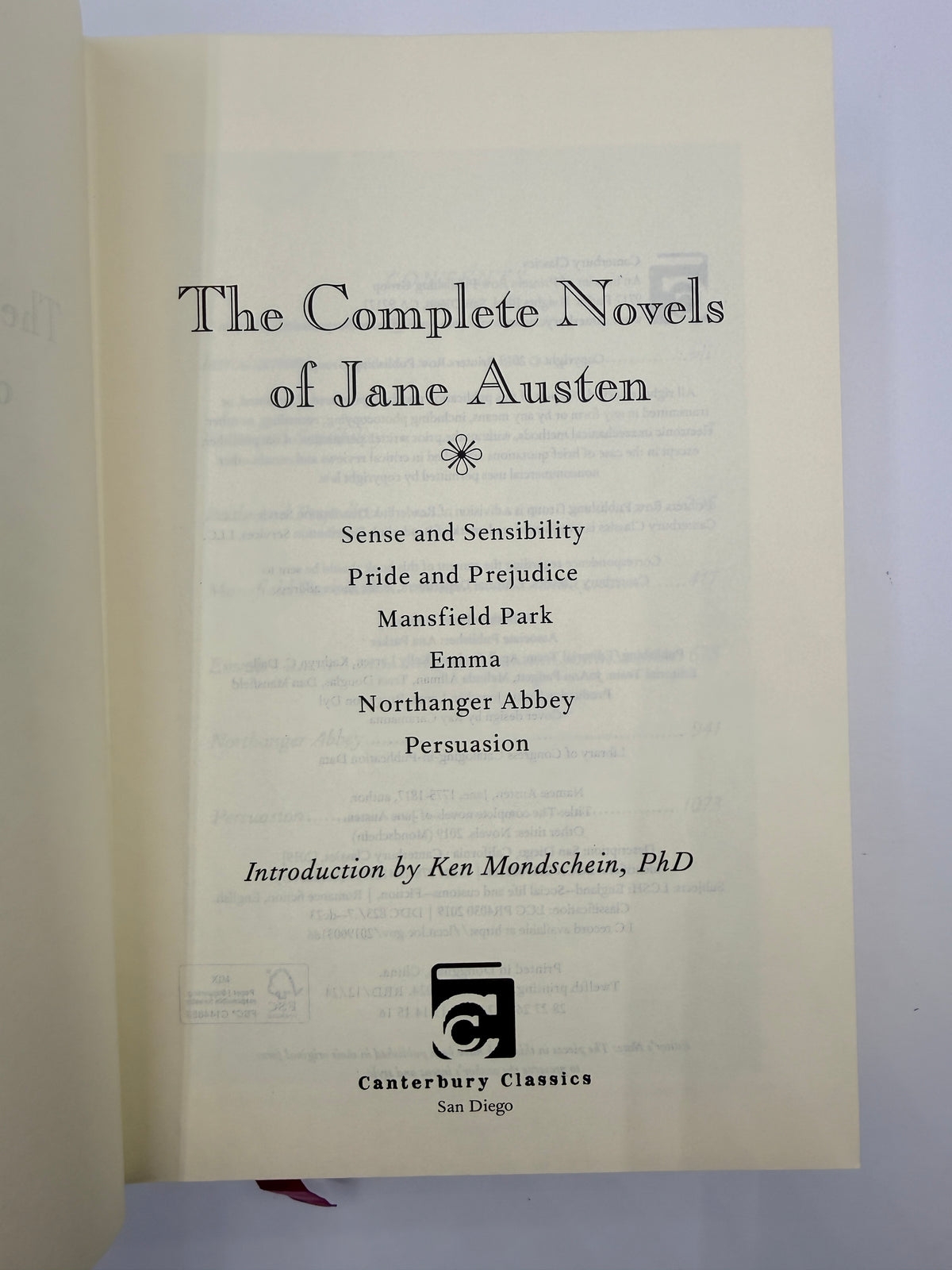 Jane Austen’s Complete Novels