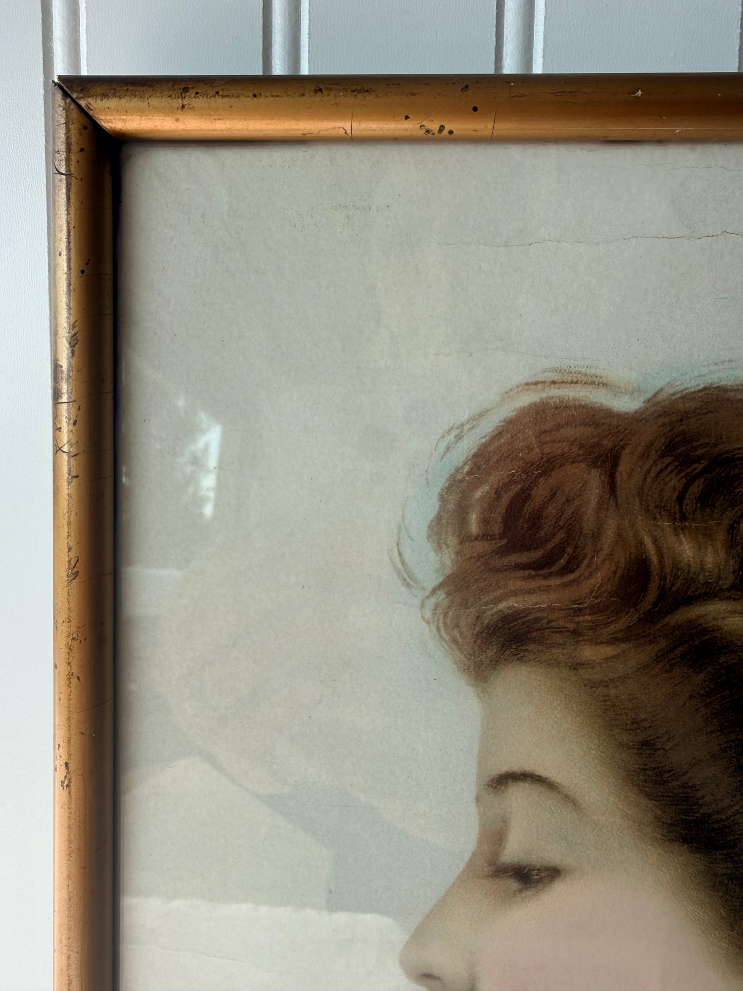 Antique Female Framed Portrait, 17”, 1910