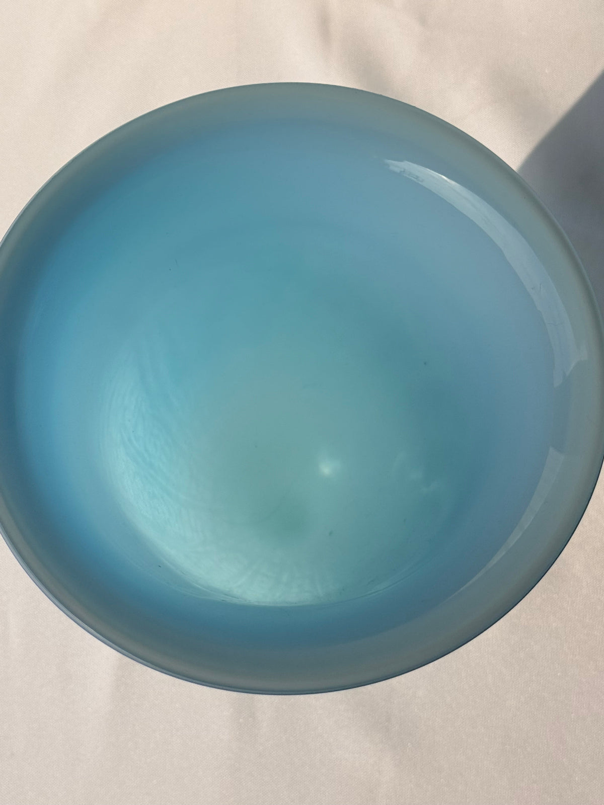 Blue Italian Style Mid-Century Modern Glass Vase, 9” DSM Vintage
