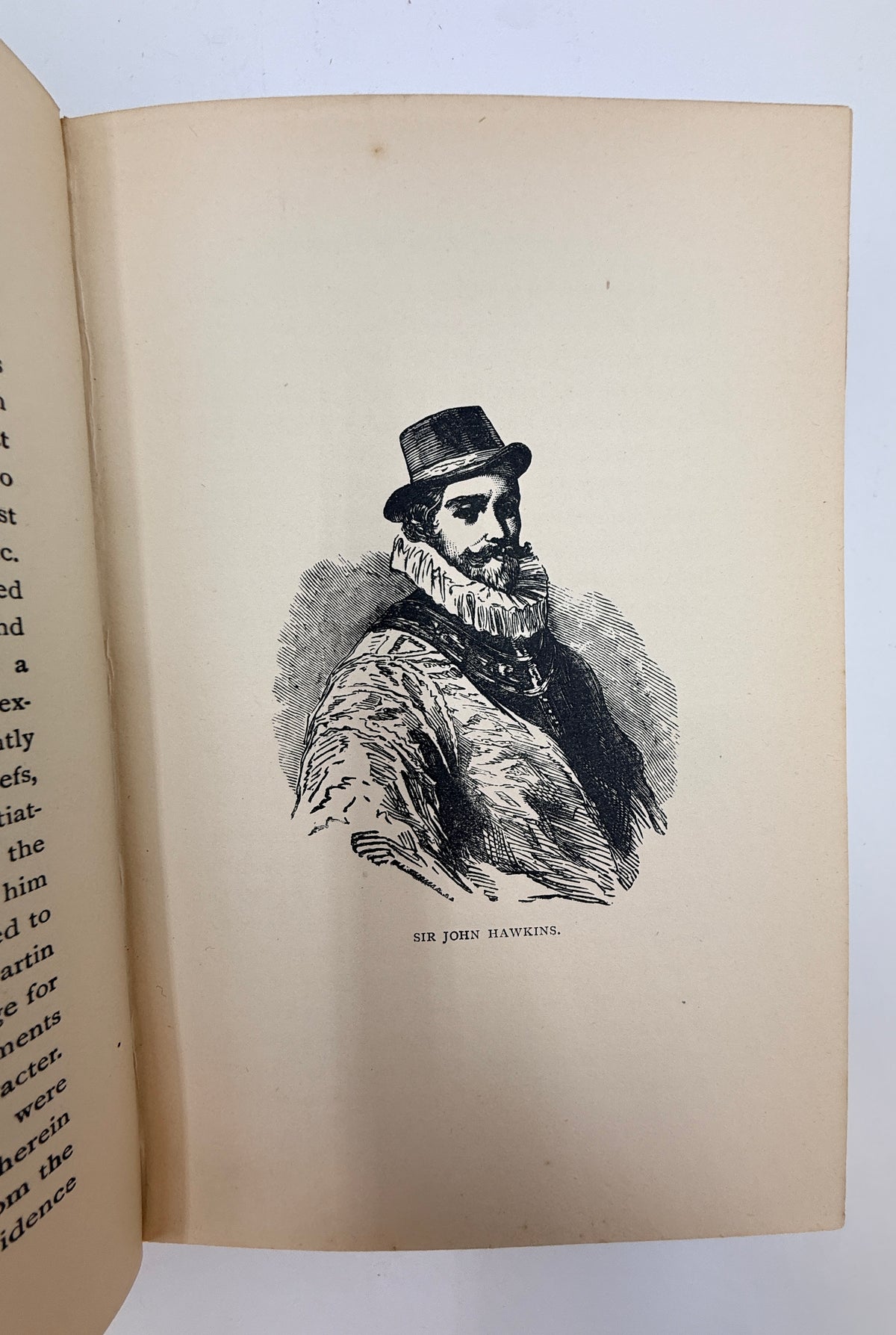 Half Hours On the Quarter Deck, Antique English White Vellum Book