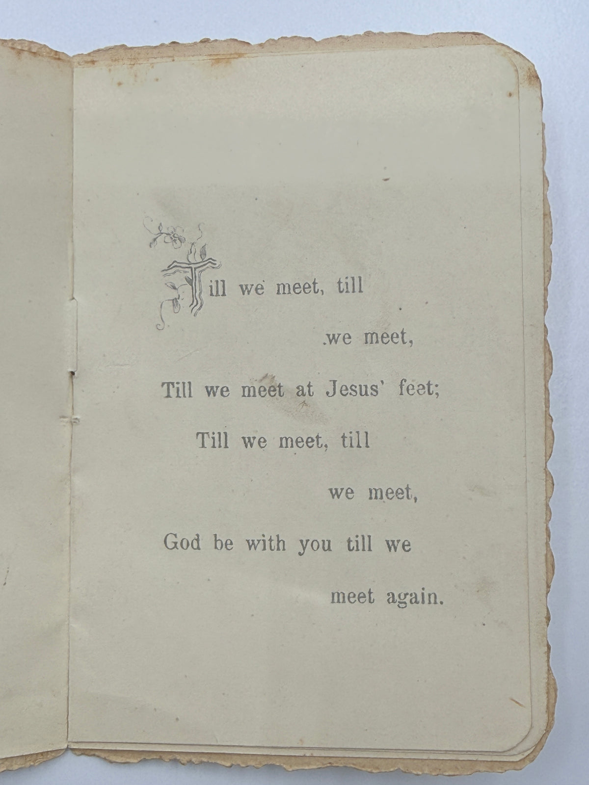 Victorian Die-Cut Style Love Token Booklet, Till We Meet Again