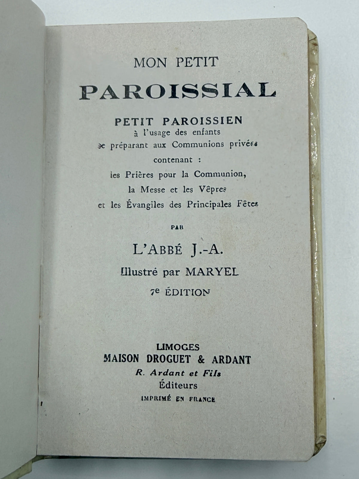 Mon Petit Paroissial, My Little Parish Prayer Book