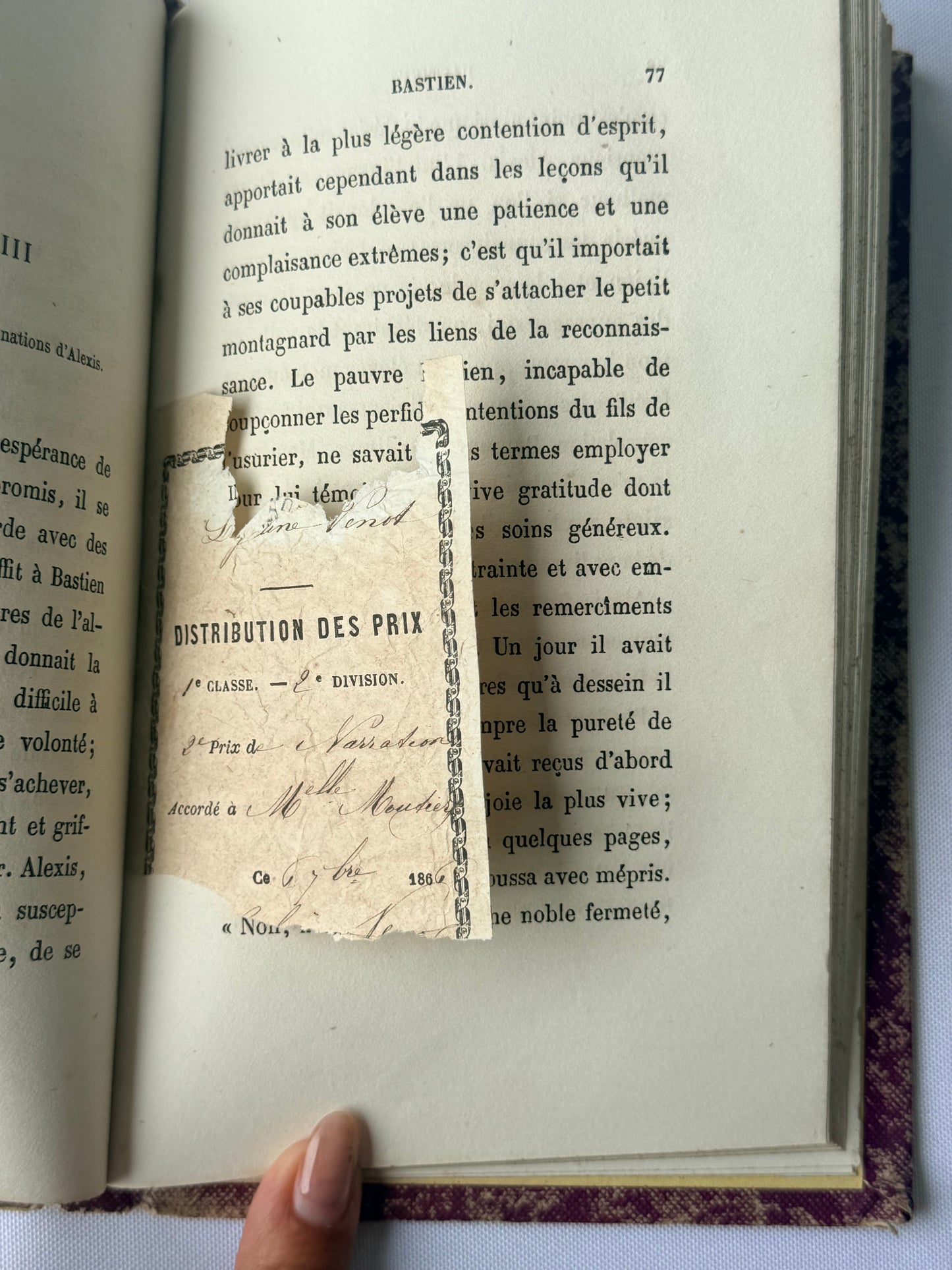 Bastien, Purple French Cartonnage Book