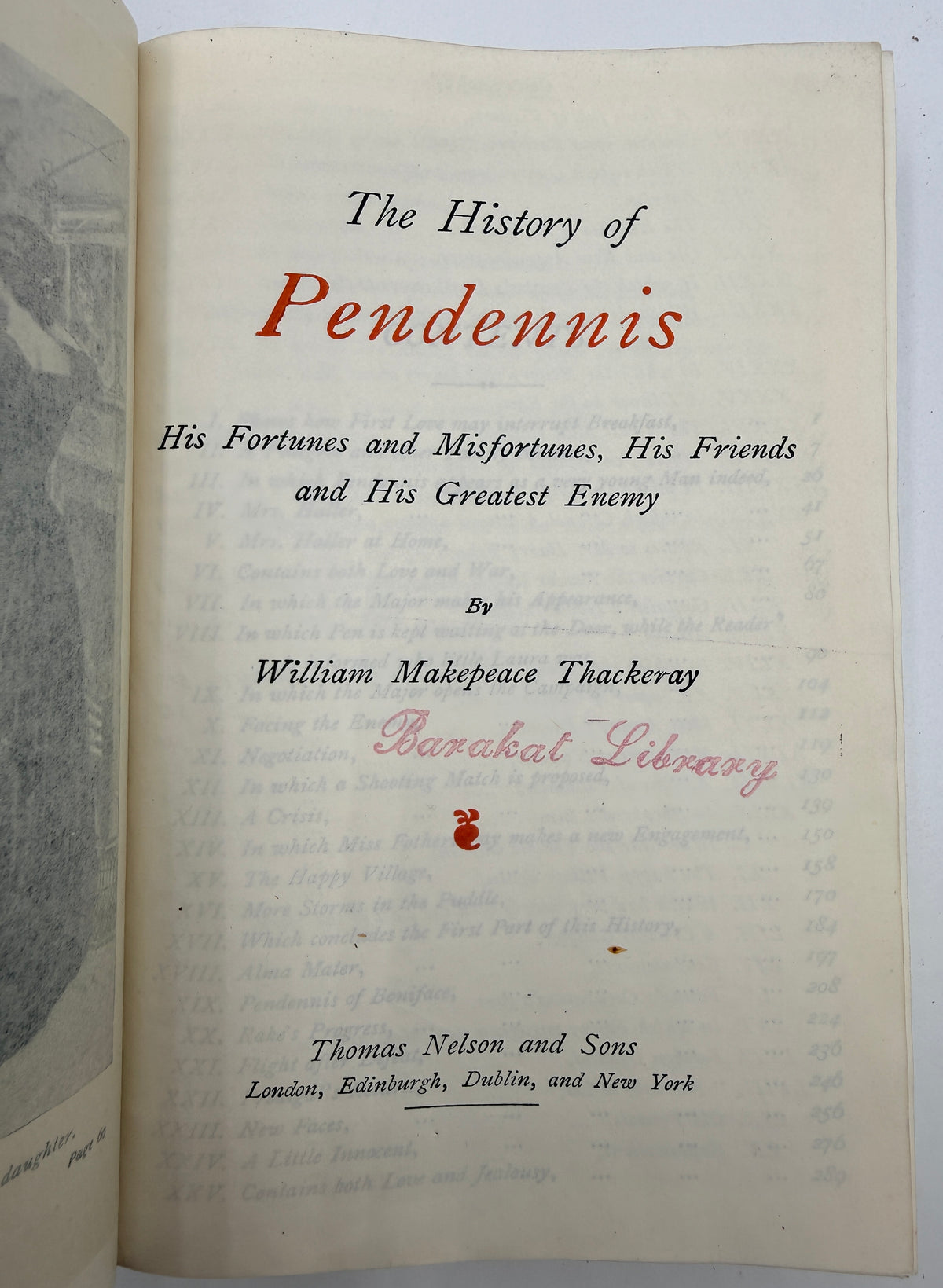 The History of Pendennis by Thackeray, Leather Binding