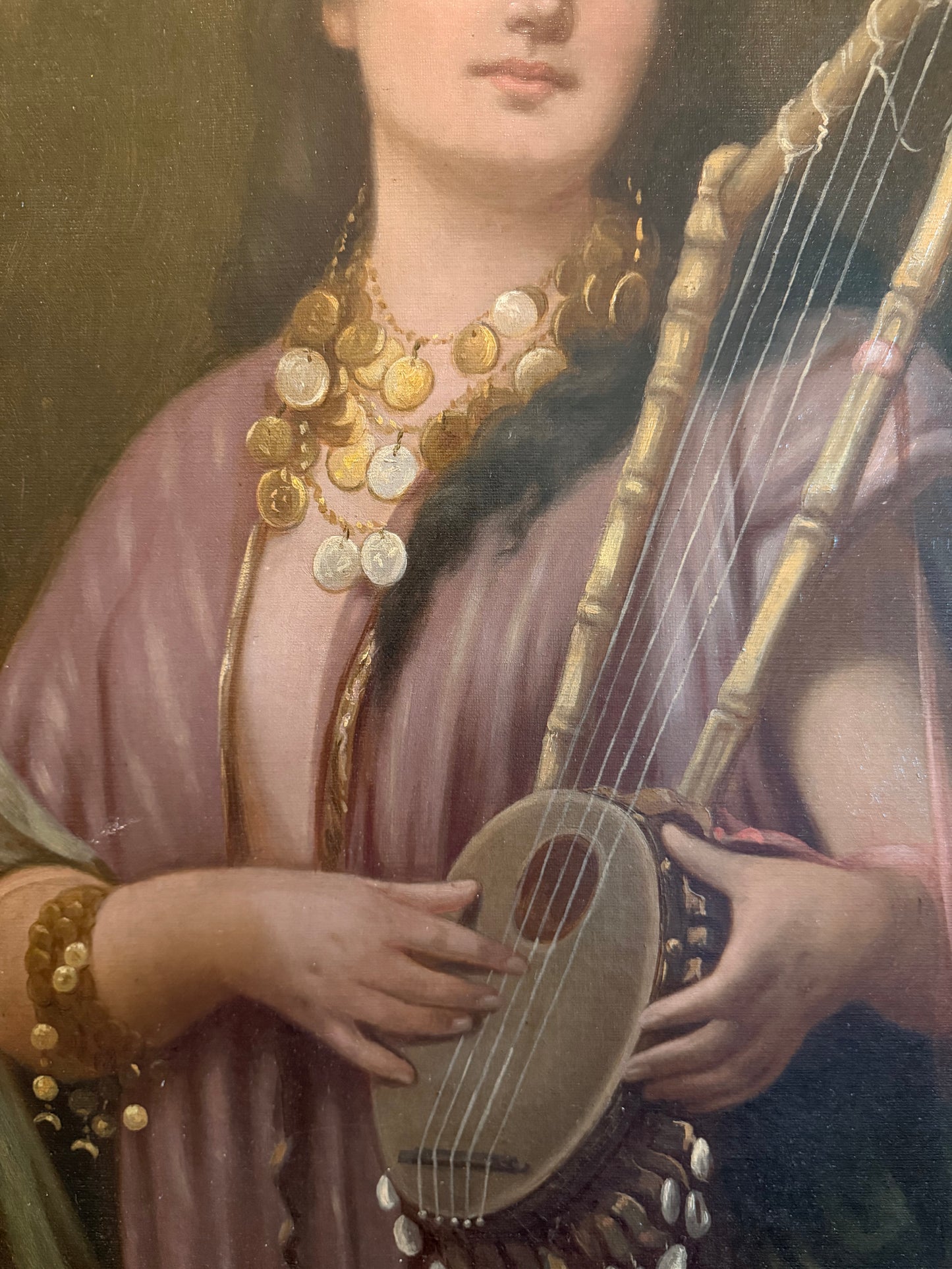 Oil Painting St Cecilia, 19th Century