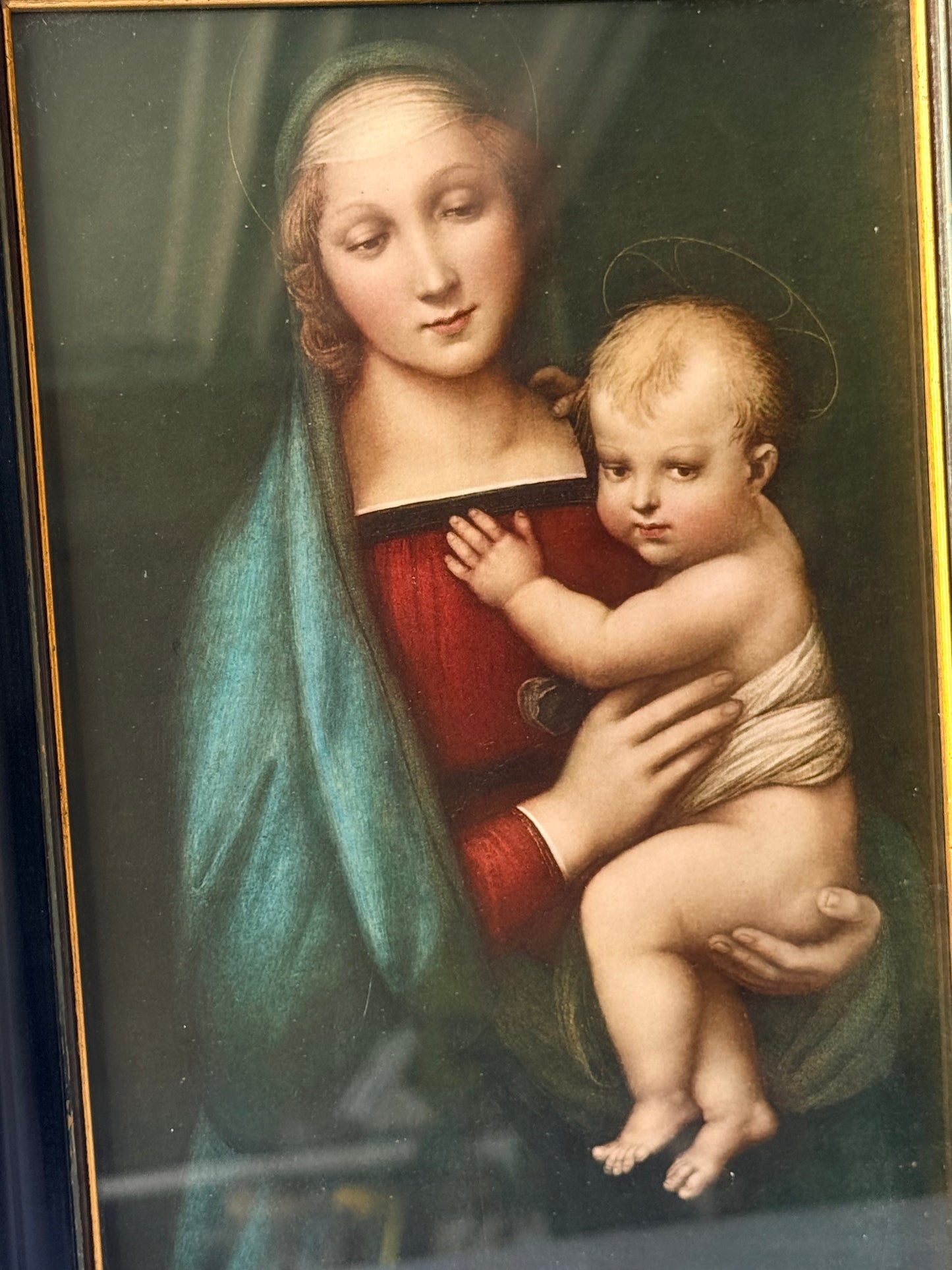 Madonna Christian Print by Roberto Hoesch, Italy, 11”