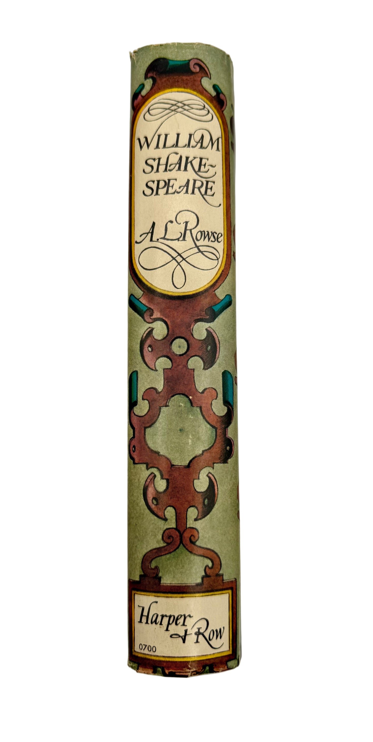 Book cover of 'William Shakespeare' by A. L. Rowse with decorative design on a white background