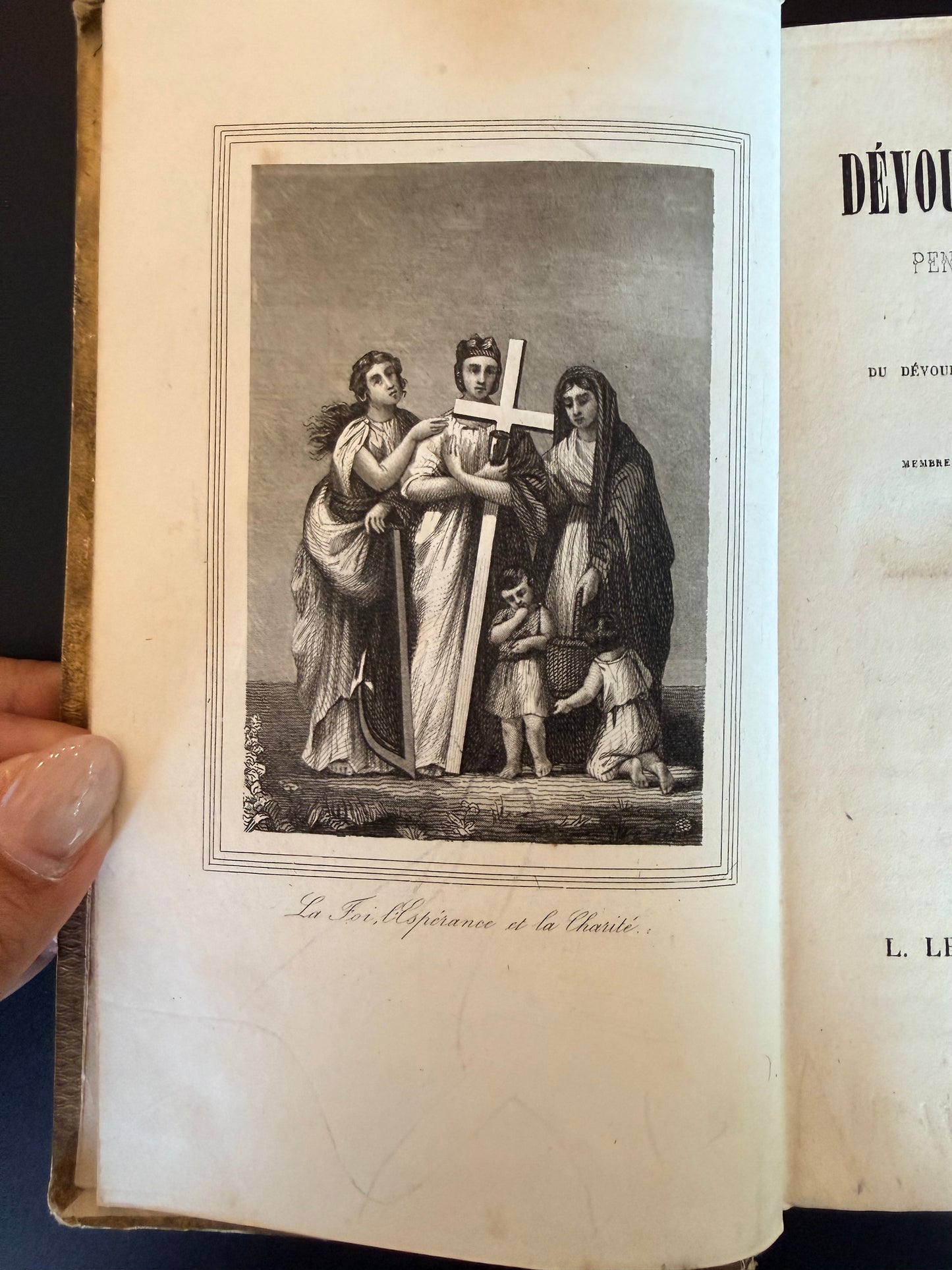 French Cartonnage Book on Catholic Topic, 1851