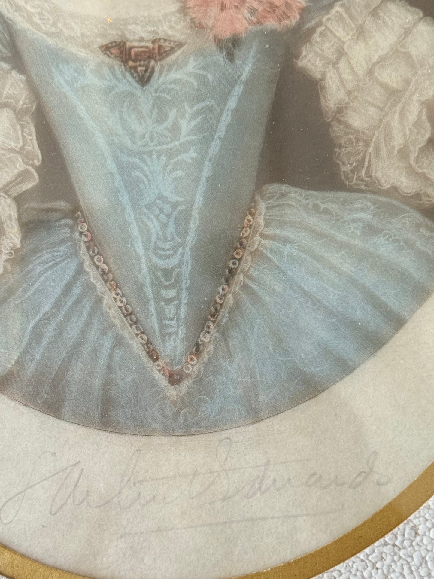 Antique Framed Female Portait, 13”