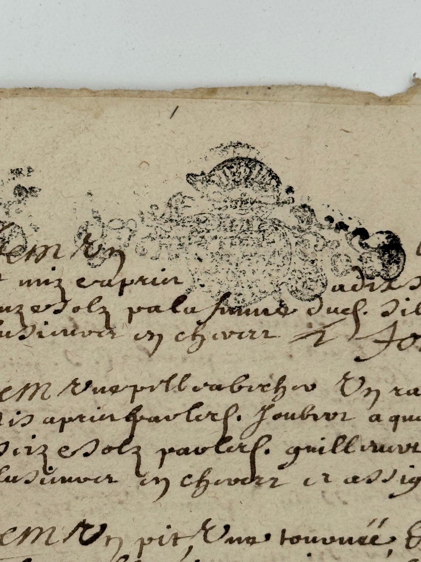French Handwritten Document, 1695, 16-page