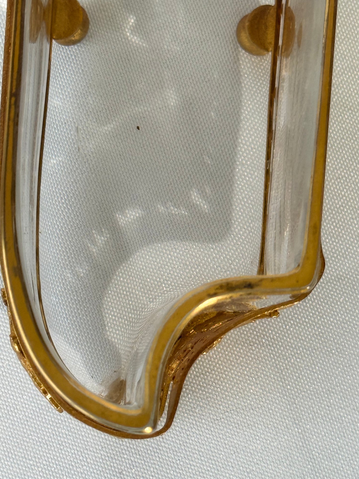 French Neoclassical Gilt Bronze and Crystal Jardiniere Container