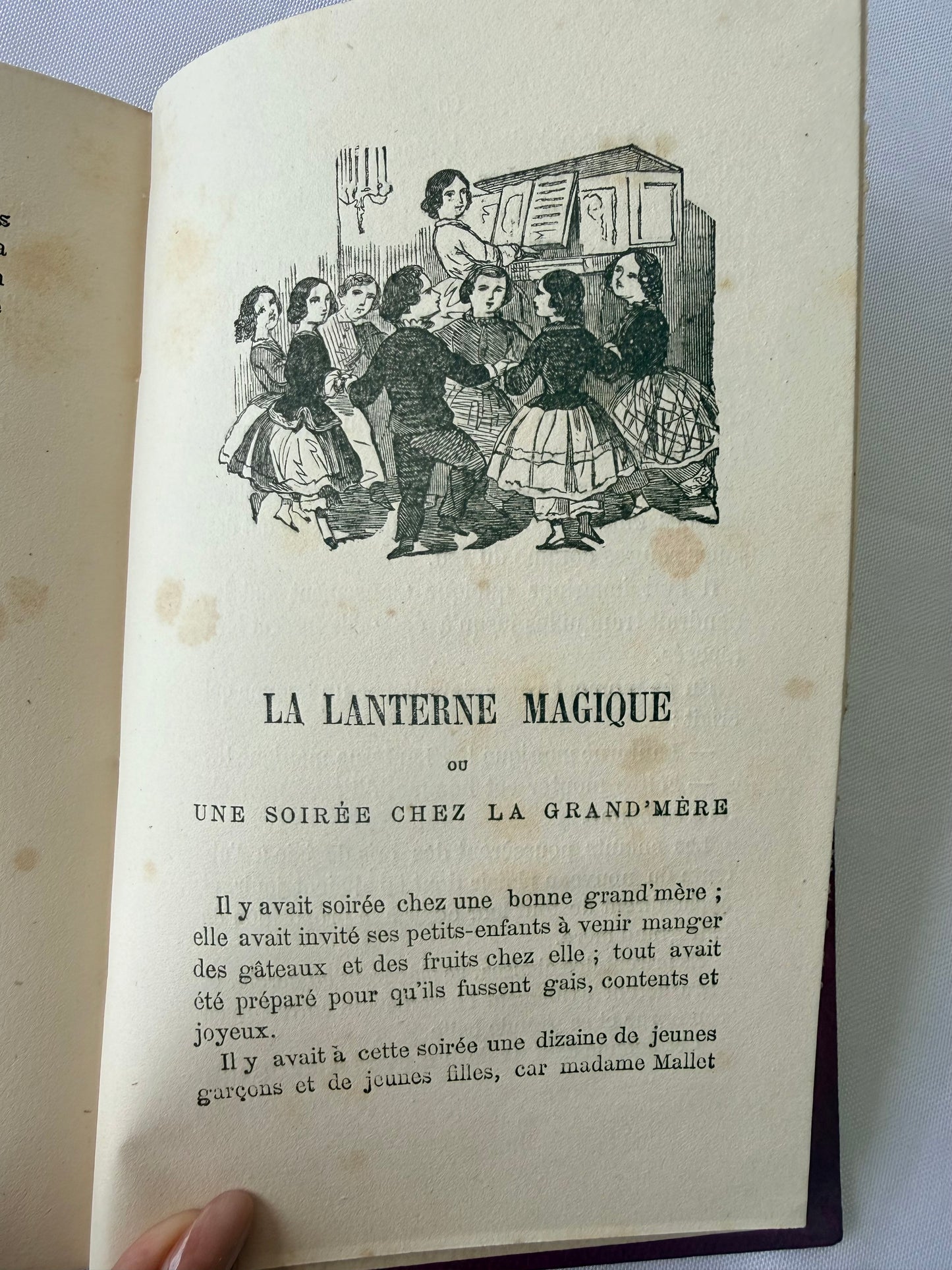 Purple French Cartonnage Book, Les Petits Savants