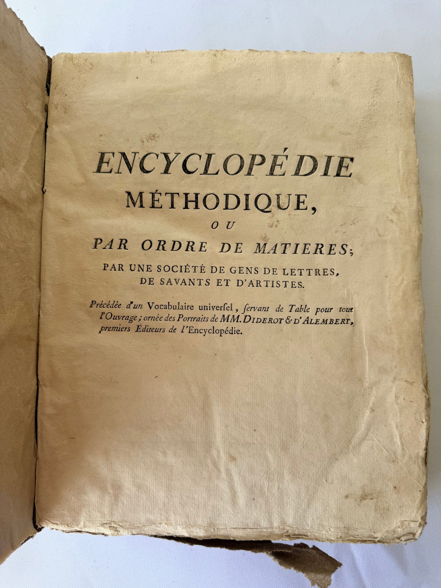 Large French Medical Dictionary Encyclopedia, 1787