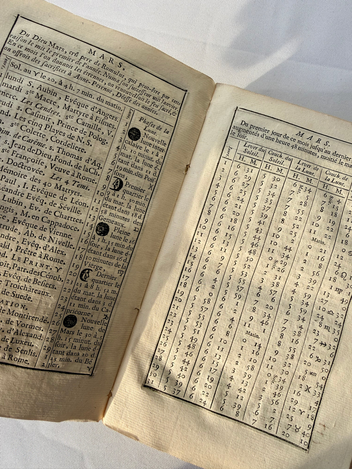 Almanach Royal, French 18th Century Almanac, 1756