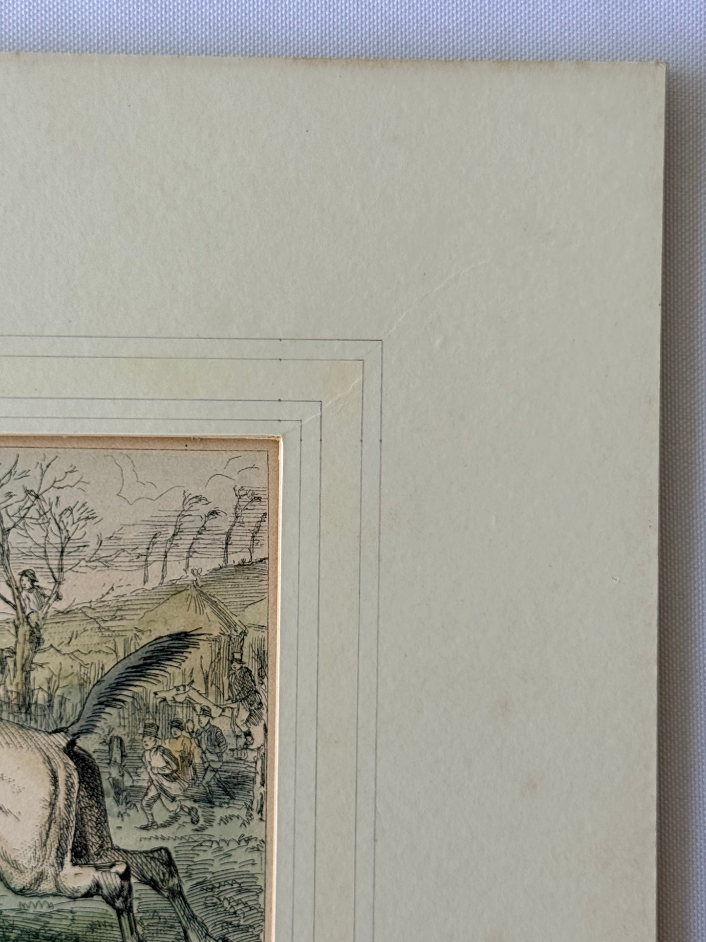 John Leech Equestrian Etching, 1850’s