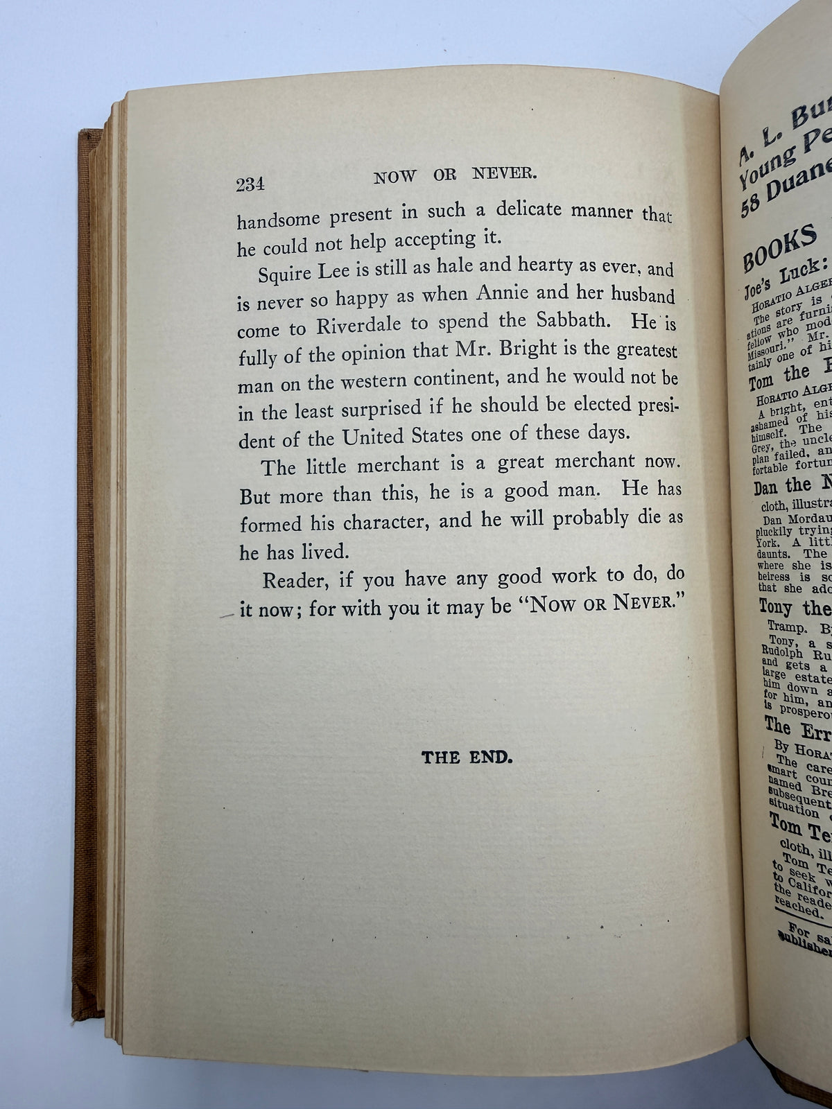 Oliver Optic’s Now or Never Antique Book