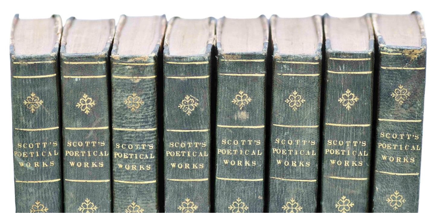 Sir Walter Scott Leather Book Set, 1822