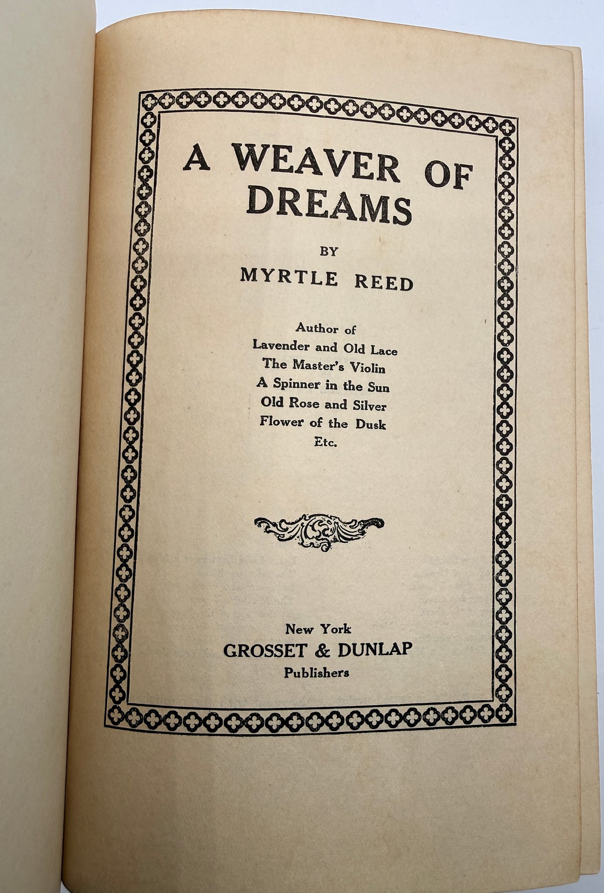 A Weaver of Dreams by Myrtle Reed