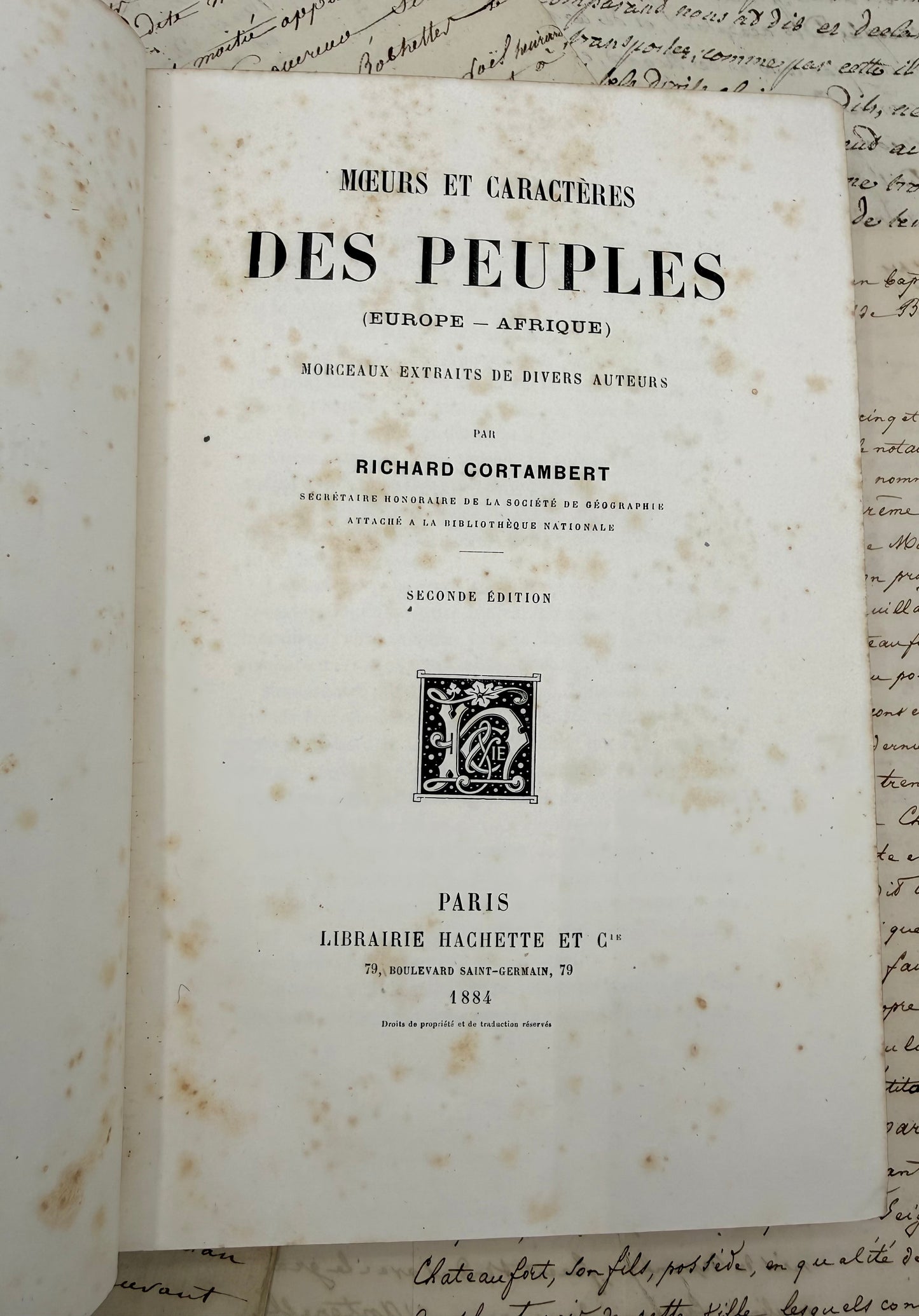 Customs and Characteristics of Peoples, French Cartonnage Book